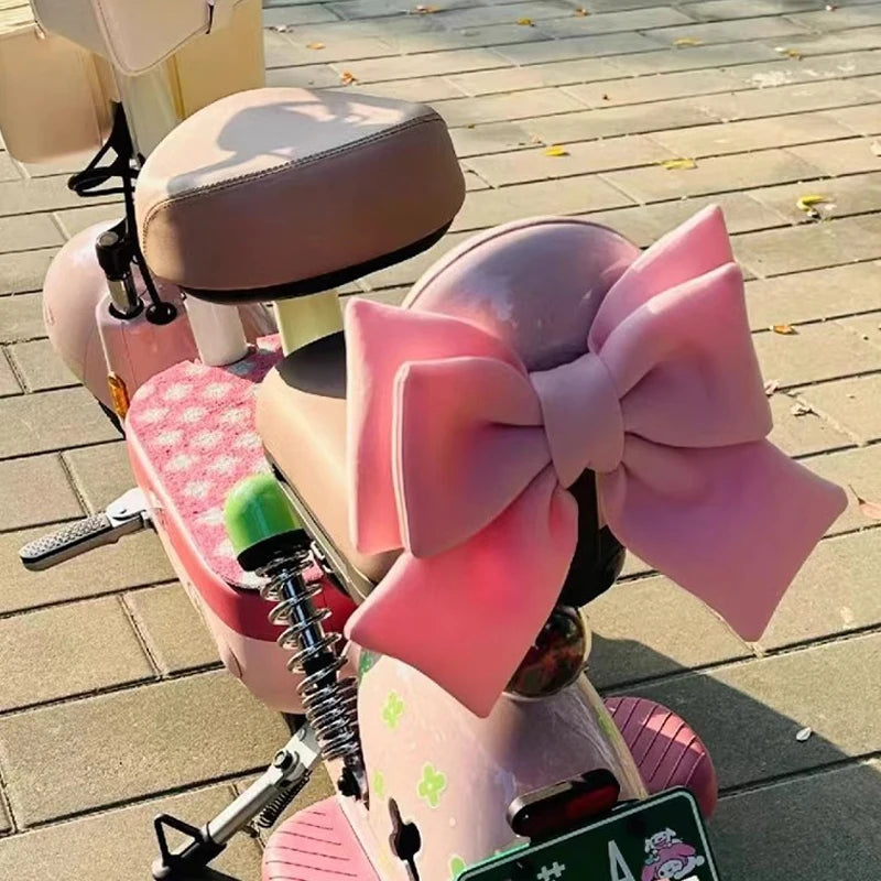 Universal Electric Vehicle Decoration Helmet Bow Polyester Satin Ribbon Bow Helmet Decoration Motorcycle Helmet Accessories