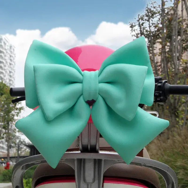 Universal Electric Vehicle Decoration Helmet Bow Polyester Satin Ribbon Bow Helmet Decoration Motorcycle Helmet Accessories
