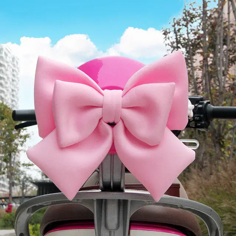 Universal Electric Vehicle Decoration Helmet Bow Polyester Satin Ribbon Bow Helmet Decoration Motorcycle Helmet Accessories