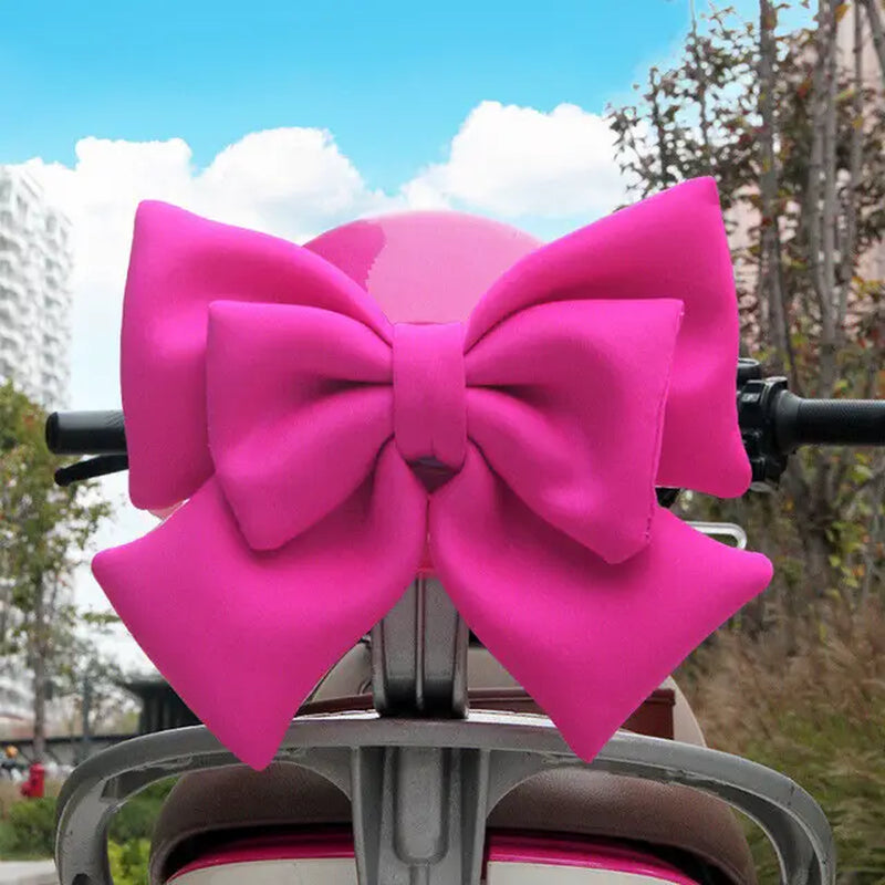 Universal Electric Vehicle Decoration Helmet Bow Polyester Satin Ribbon Bow Helmet Decoration Motorcycle Helmet Accessories