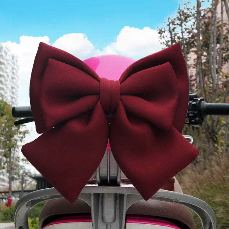 Universal Electric Vehicle Decoration Helmet Bow Polyester Satin Ribbon Bow Helmet Decoration Motorcycle Helmet Accessories