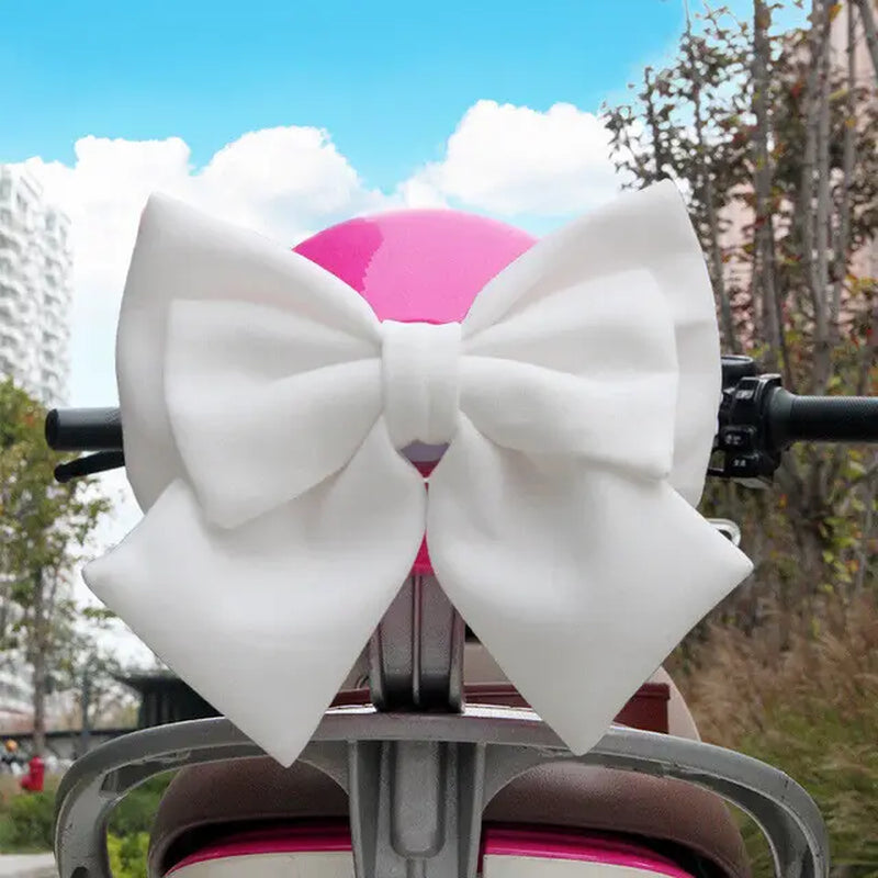 Universal Electric Vehicle Decoration Helmet Bow Polyester Satin Ribbon Bow Helmet Decoration Motorcycle Helmet Accessories