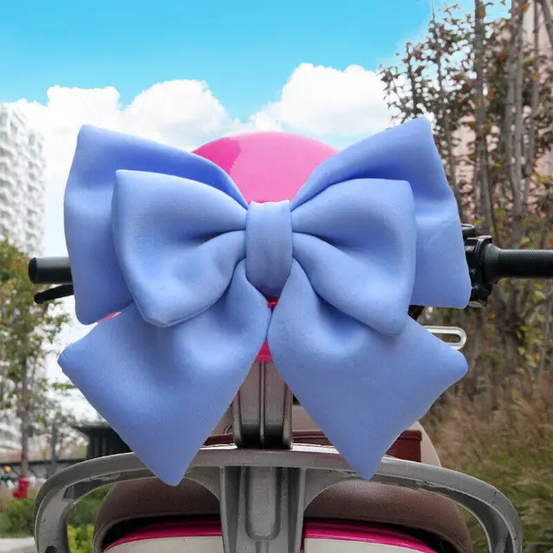 Universal Electric Vehicle Decoration Helmet Bow Polyester Satin Ribbon Bow Helmet Decoration Motorcycle Helmet Accessories
